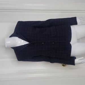 Rag & Bone Blue & Pink Plaid Wool Blazer Size 4